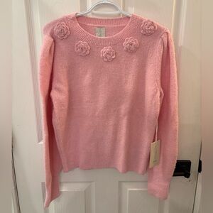 Joie Pink Floral Sweater